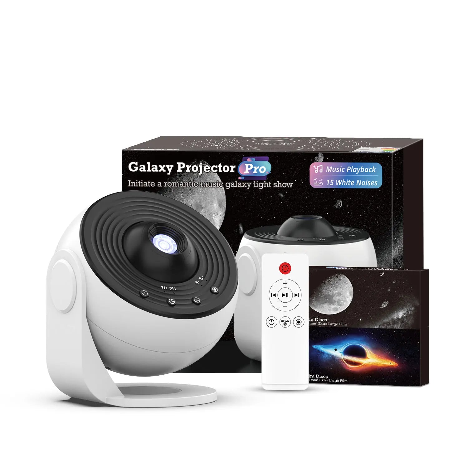 13-in-1 Galaxy Star Projector Pro – 360° HD Ceiling Night Light with Bluetooth Speaker, Remote & White Noise