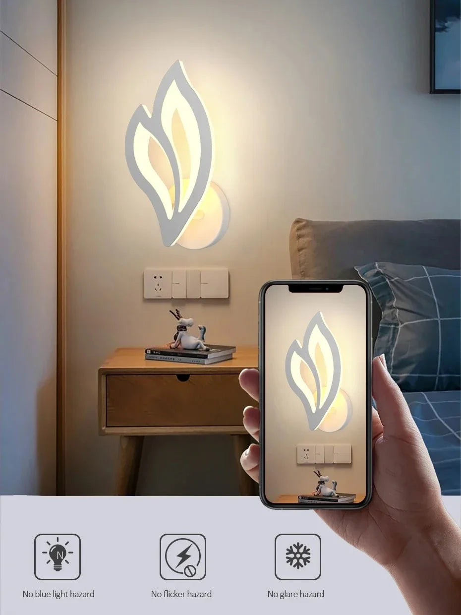 Modern LED Wall Sconce – Minimalist Bedroom Wall Light