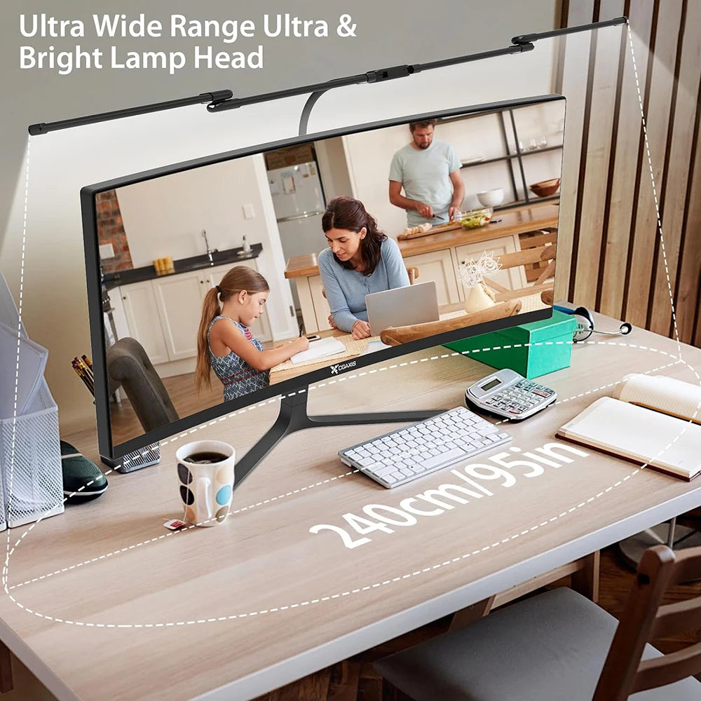 LED Desk Lamp with Clamp – Auto Dimming Adjustable Desk Light