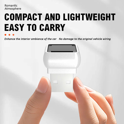 Car USB Ambient LED Light – Mini Portable Mood Lamp