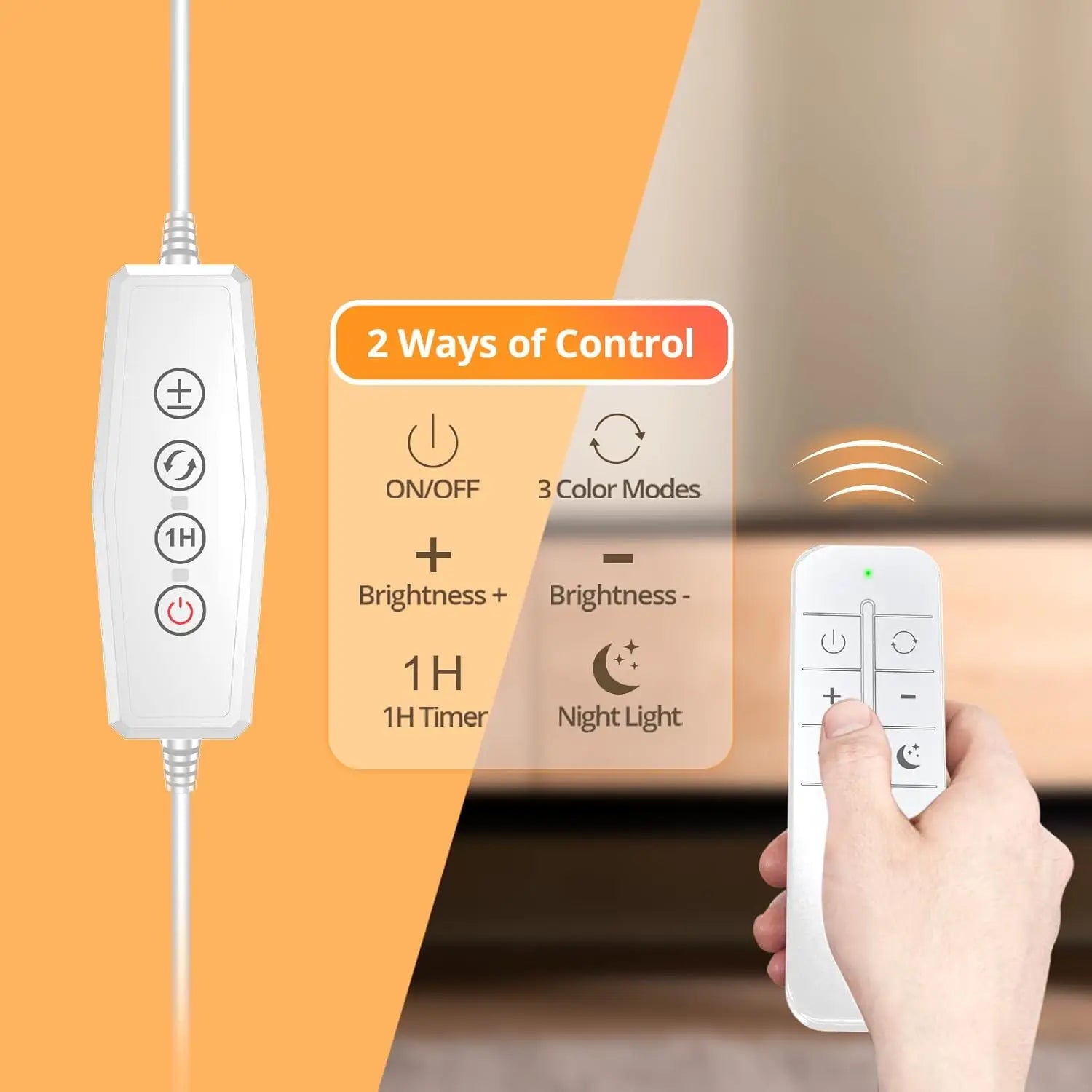 LED Desk Lamp with Remote – Adjustable Gooseneck Eye-Care Light