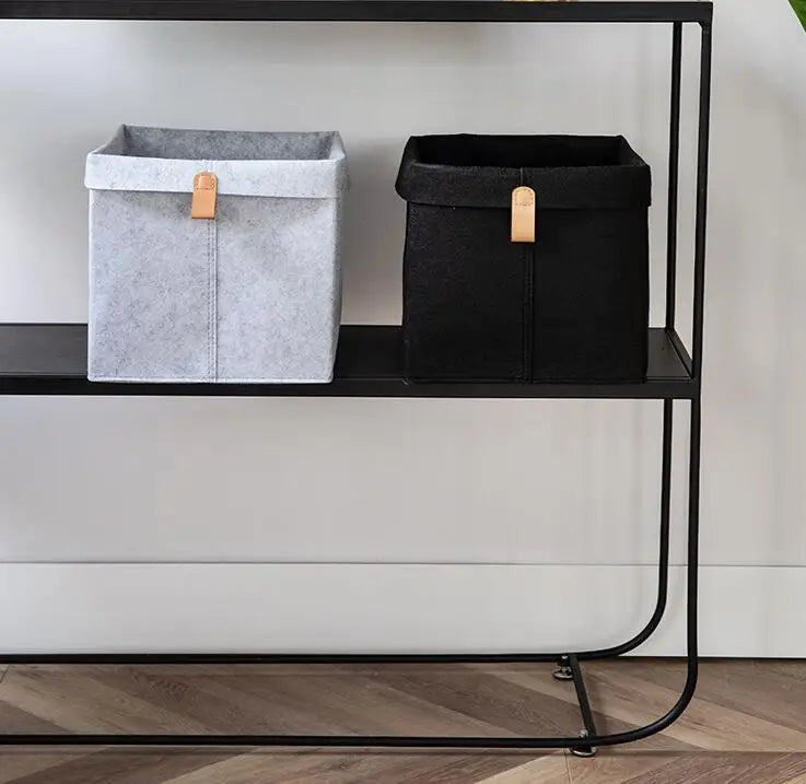 Nordic Felt Storage Box Organizer – Minimalist Desk & Room Storage Basket