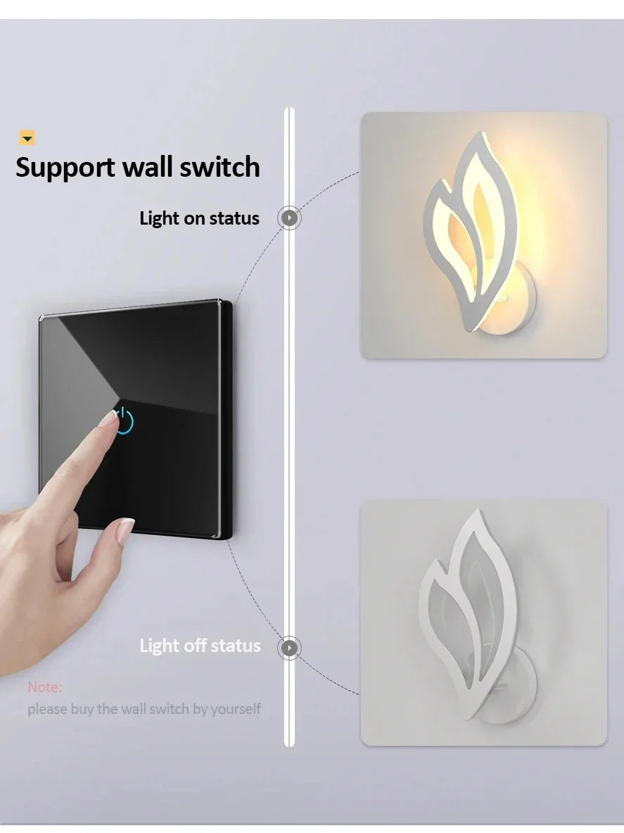 Modern LED Wall Sconce – Minimalist Bedroom Wall Light
