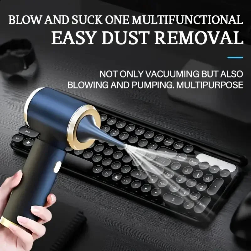 Mini 3-in-1 Portable Vacuum Cleaner – Car & Home Dual Use Air Duster & Suction Cleaner