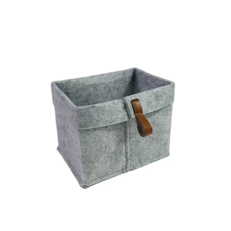 Nordic Felt Storage Box Organizer – Minimalist Desk & Room Storage Basket