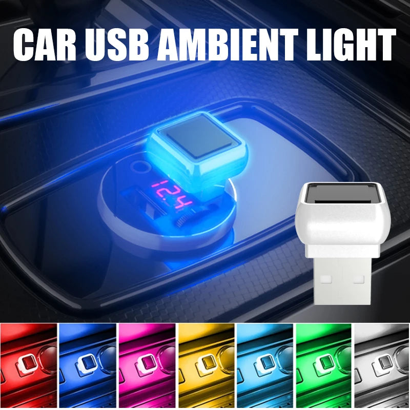 Car USB Ambient LED Light – Mini Portable Mood Lamp
