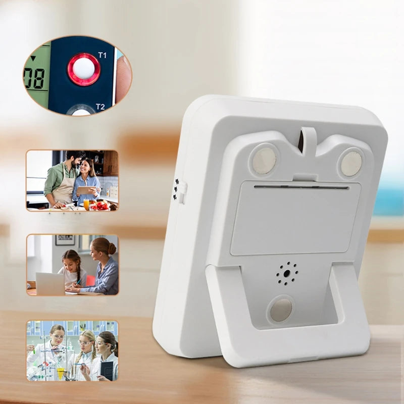 Digital Kitchen Timer – 3 Channel Cooking Timer with Loud Alarm & Countdown Function