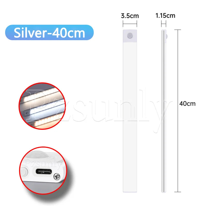 Motion Sensor LED Light Bar – USB Rechargeable Under Cabinet Night Light