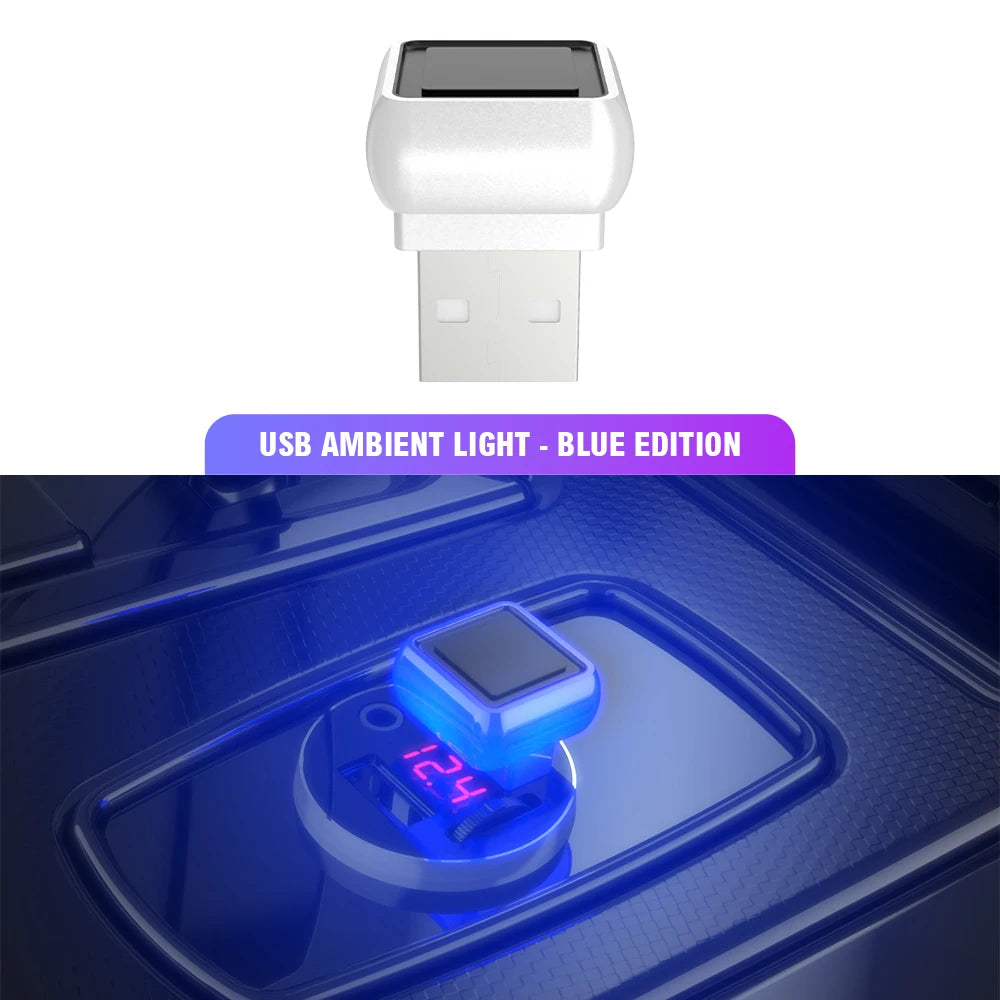 Car USB Ambient LED Light – Mini Portable Mood Lamp