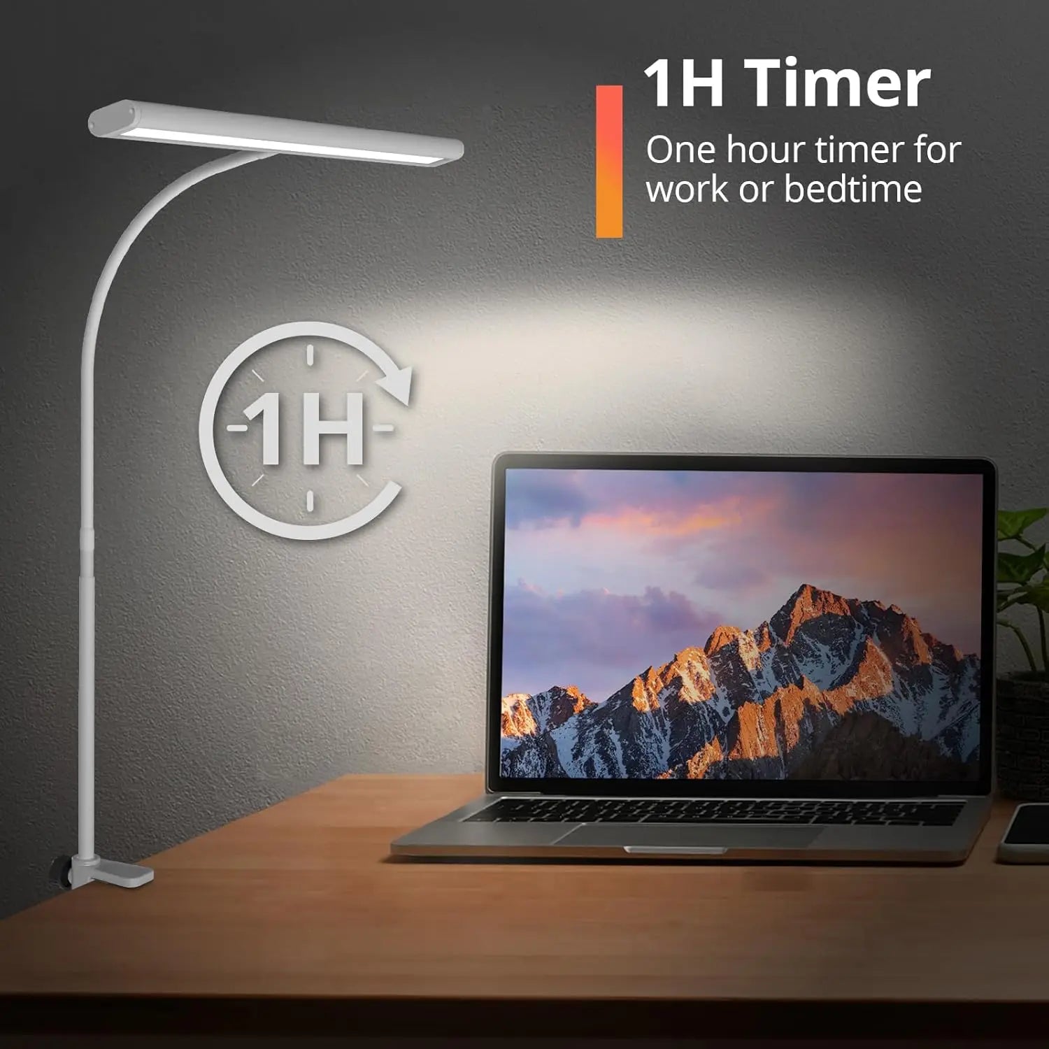 LED Desk Lamp with Remote – Adjustable Gooseneck Eye-Care Light