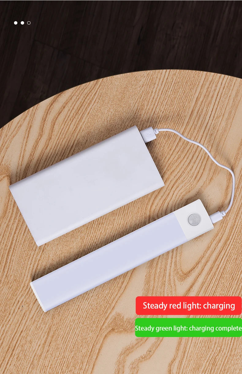 Motion Sensor LED Light Bar – USB Rechargeable Under Cabinet Night Light