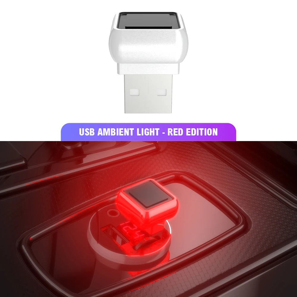 Car USB Ambient LED Light – Mini Portable Mood Lamp