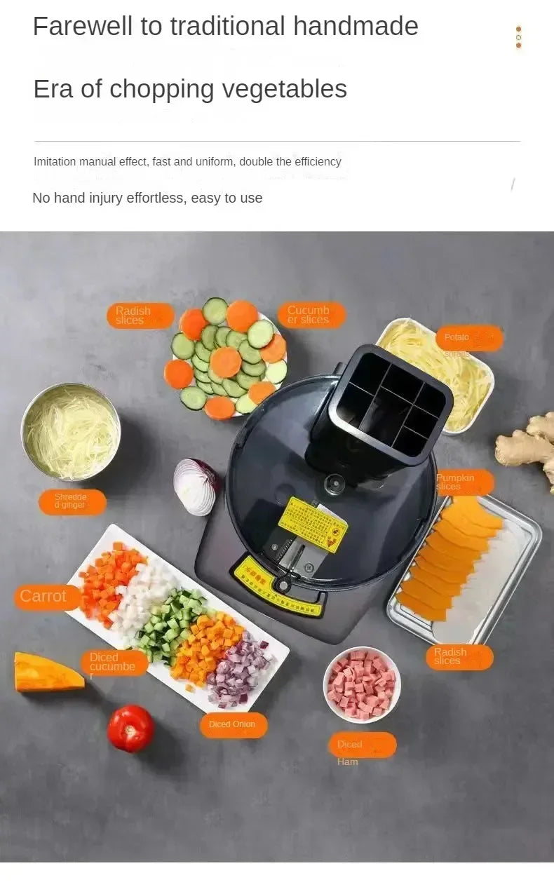 3-in-1 Electric Vegetable Chopper – Multifunction Food Processor for Fast Cutting