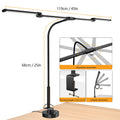 LED Desk Lamp with Clamp – Auto Dimming Adjustable Desk Light