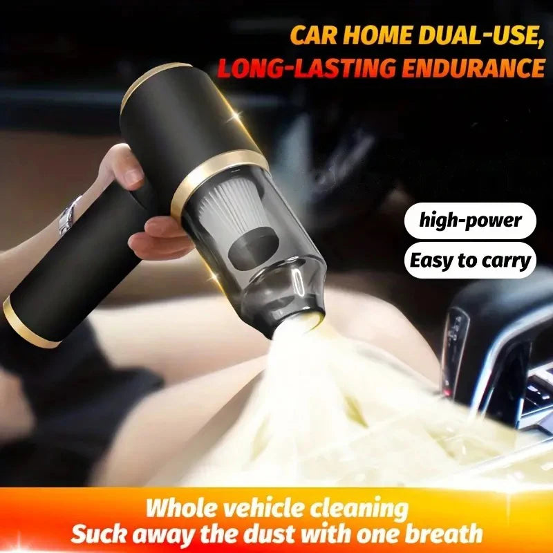 Mini 3-in-1 Portable Vacuum Cleaner – Car & Home Dual Use Air Duster & Suction Cleaner