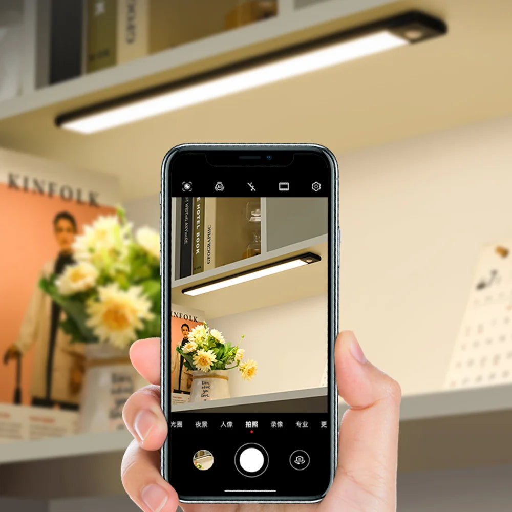 Motion Sensor LED Light Bar – USB Rechargeable Under Cabinet Night Light