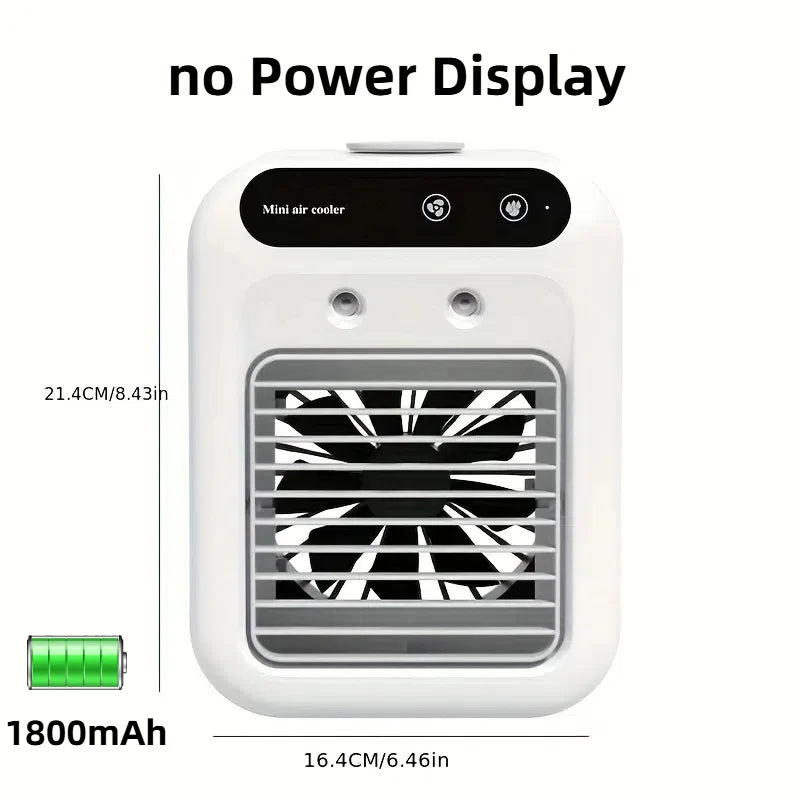 USB Desktop Ice Water Fan – Portable Mini Air Cooler with 1800mAh Battery