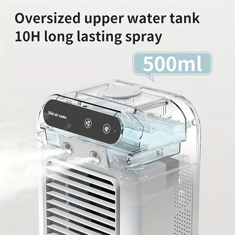 USB Desktop Ice Water Fan – Portable Mini Air Cooler with 1800mAh Battery