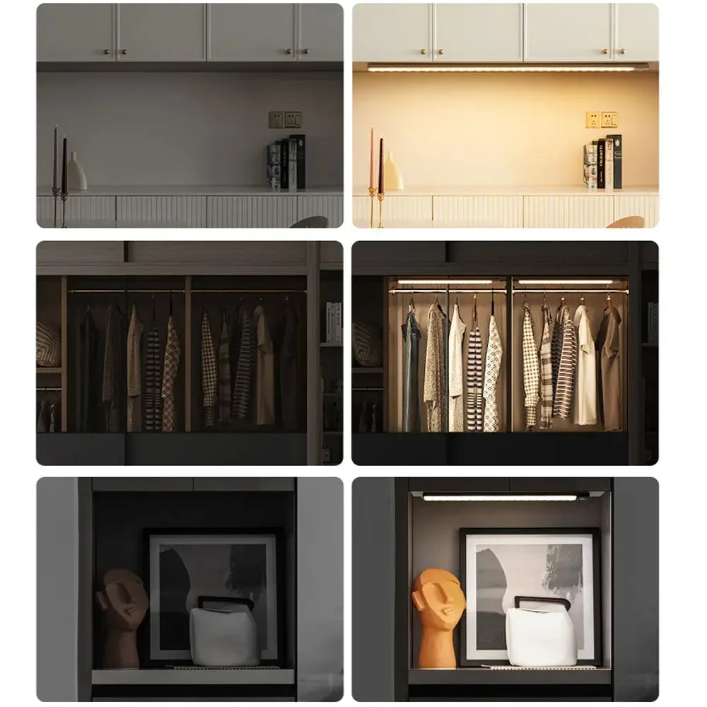 Motion Sensor LED Light Bar – USB Rechargeable Under Cabinet Night Light
