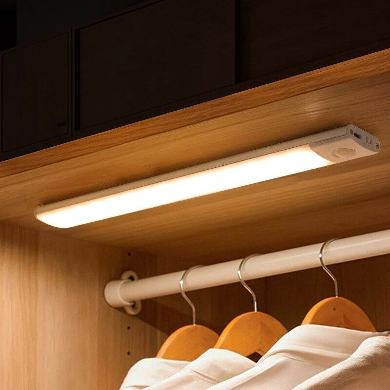 Motion Sensor LED Light Bar – USB Rechargeable Under Cabinet Night Light
