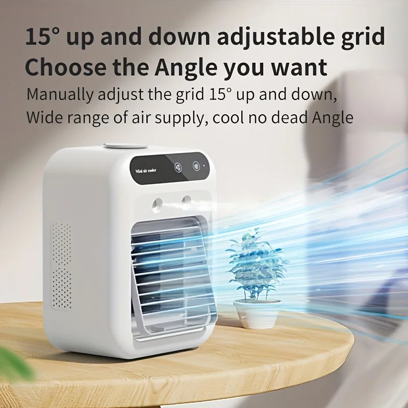 USB Desktop Ice Water Fan – Portable Mini Air Cooler with 1800mAh Battery