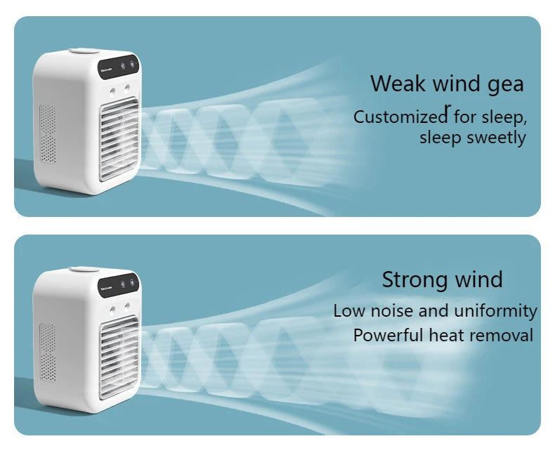 USB Desktop Ice Water Fan – Portable Mini Air Cooler with 1800mAh Battery