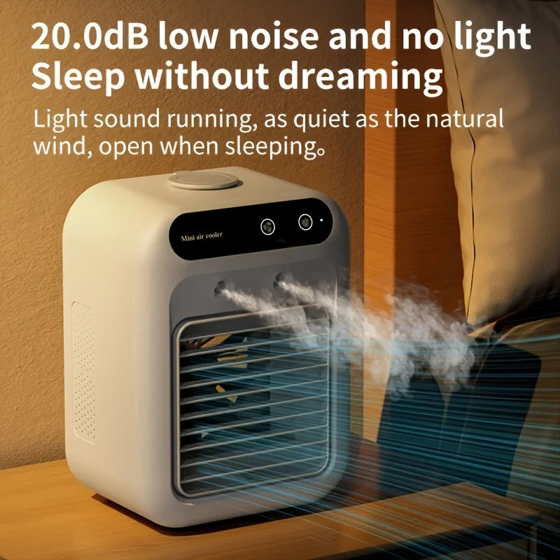 USB Desktop Ice Water Fan – Portable Mini Air Cooler with 1800mAh Battery