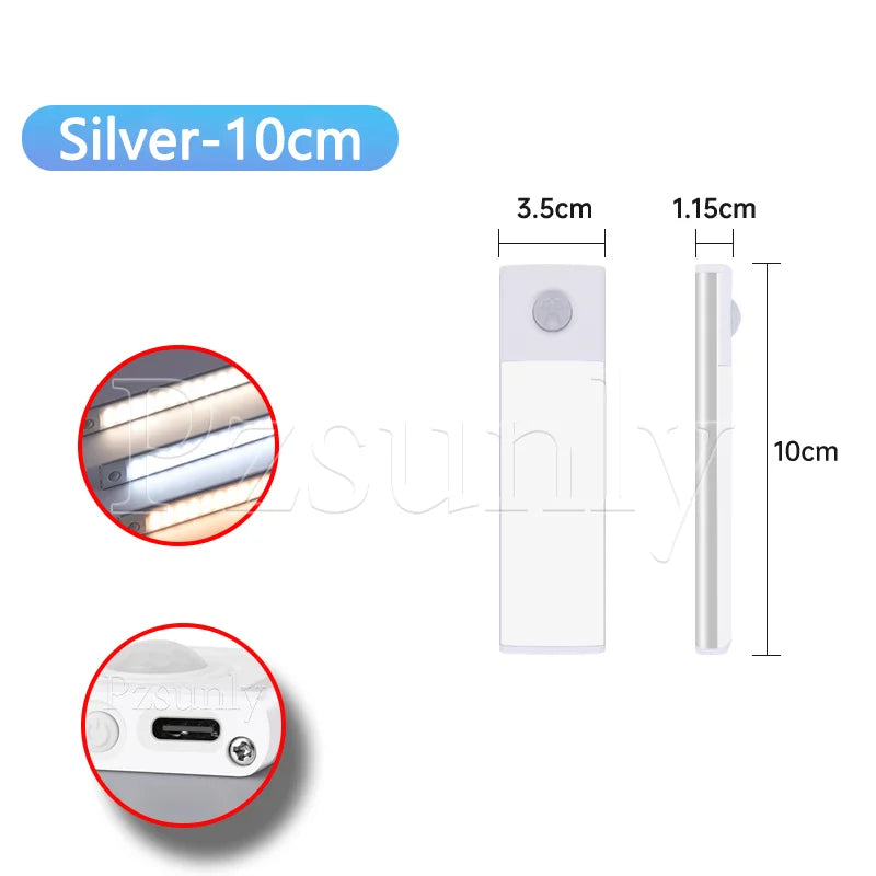 Motion Sensor LED Light Bar – USB Rechargeable Under Cabinet Night Light