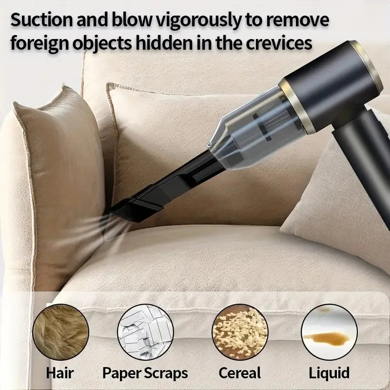 Mini 3-in-1 Portable Vacuum Cleaner – Car & Home Dual Use Air Duster & Suction Cleaner